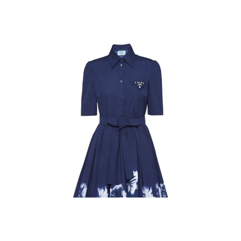 PRADA SS21 Short-Sleeved Dresses Women's Blue-5