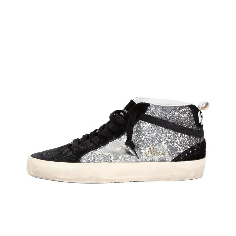 Golden Goose Mid Star Mid Top Skateboard Shoes Women's Black-0
