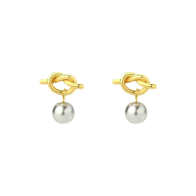 MONI JEWELLERY S925 Sterling Silver Shell Pearl Stud Earrings Women's-0