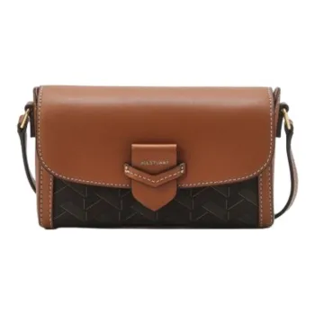 JILL STUART Natural Leather Shoulder Bag Mini Women's Brown