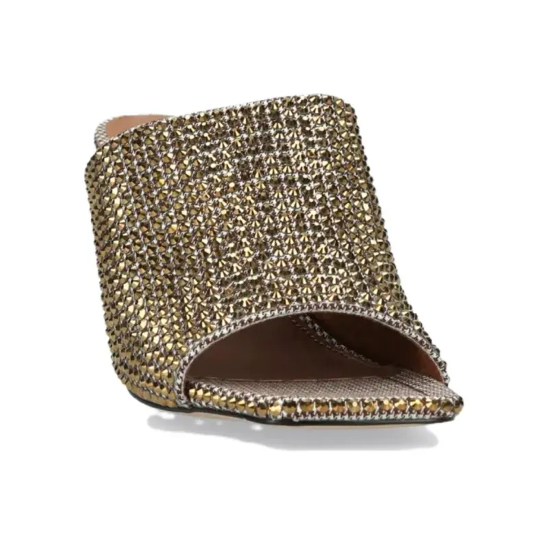 Kurt Geiger London Slide Slippers 7.4cm Women's Gold-2