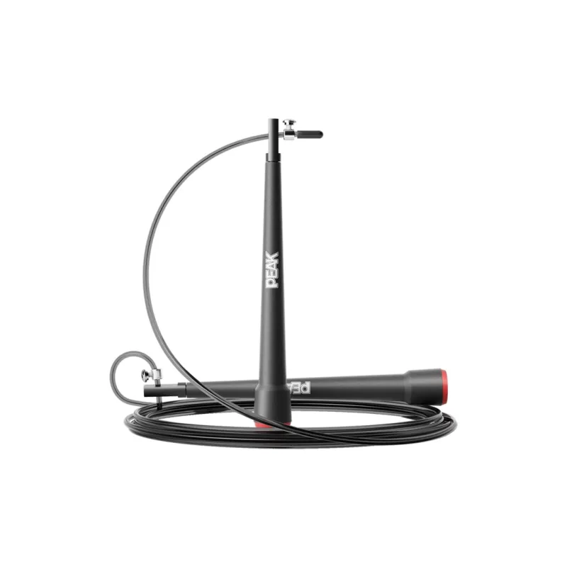 PEAK Aerobic Fat Reduction Non Countable Jump Ropes Fitness Crowd Twine Material PVC+Steel Wire 3m Black-2
