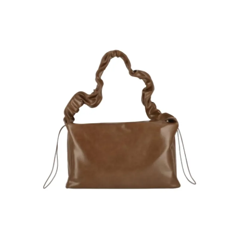 ALICE MARTHA Leather Shoulder Bag Women's Brown-3