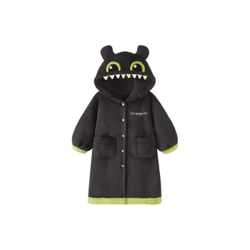 Qiao Ni Tong Bath Robes Unisex Black