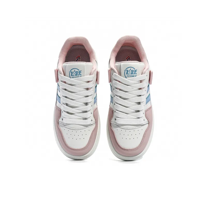Feiyue Skateboard Shoes Women's Low Top Green/White/Black/Pink-38