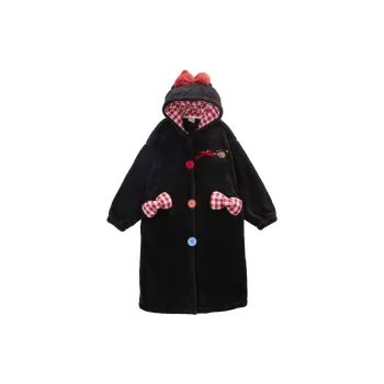 GUKOO Pajama Robe Women's Black