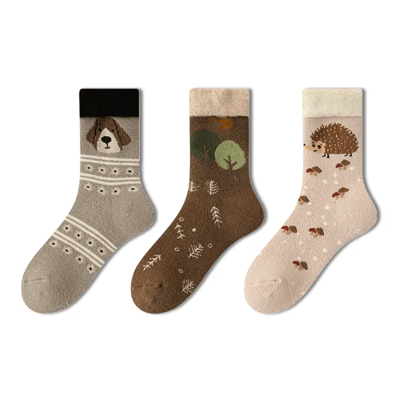 AUGUST Mid Calf Socks Women's 3 Pack-6