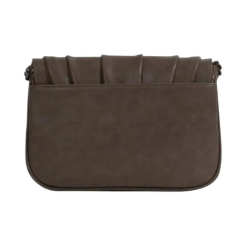 ALICE MARTHA Pure Vegan Leather Shoulder Bag Unisex Taupe-4
