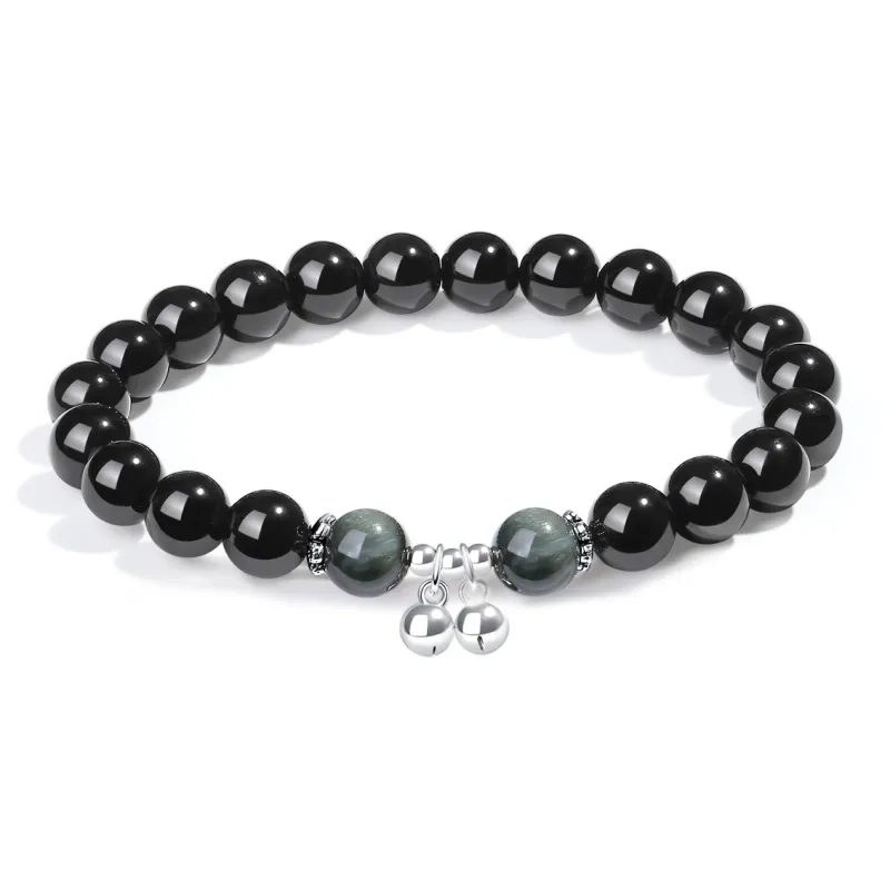 PUTUOSHANWENCHUANG Obsidian Bracelets Unisex-3