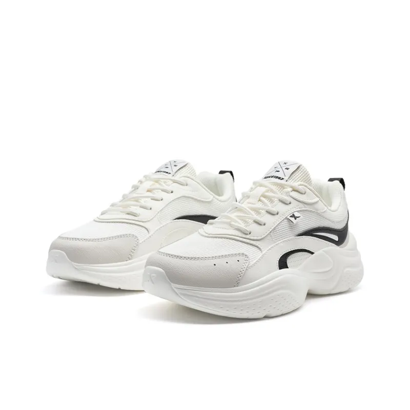 XTEP Height Increasing Lightweight Low Top Casual Shoes Men's Canvas White/Black-4
