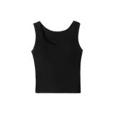 Classic Black (with Pads Fleece-Lined Brushed Tank Top)