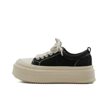 Little Sue Skateboard Shoes Women's Low Top Black/Yellow