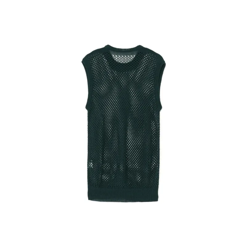 Yohji Yamamoto Tank Tops Unisex Dark Green-1