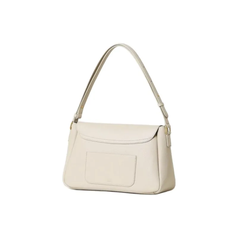 ATHE VANESSABRUNO Cow Leather Shoulder Bag Medium Size Women's Ivory-3