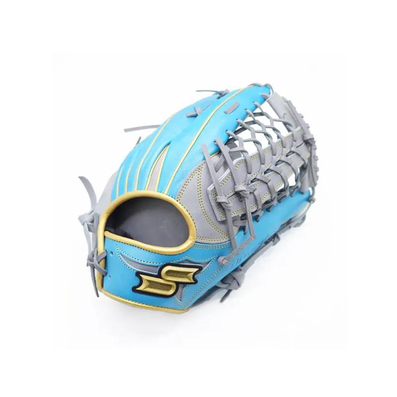 SSK Baseball Gloves Catcher's Glove Top Grain Cow Leather Unisex Smoke Blue-8