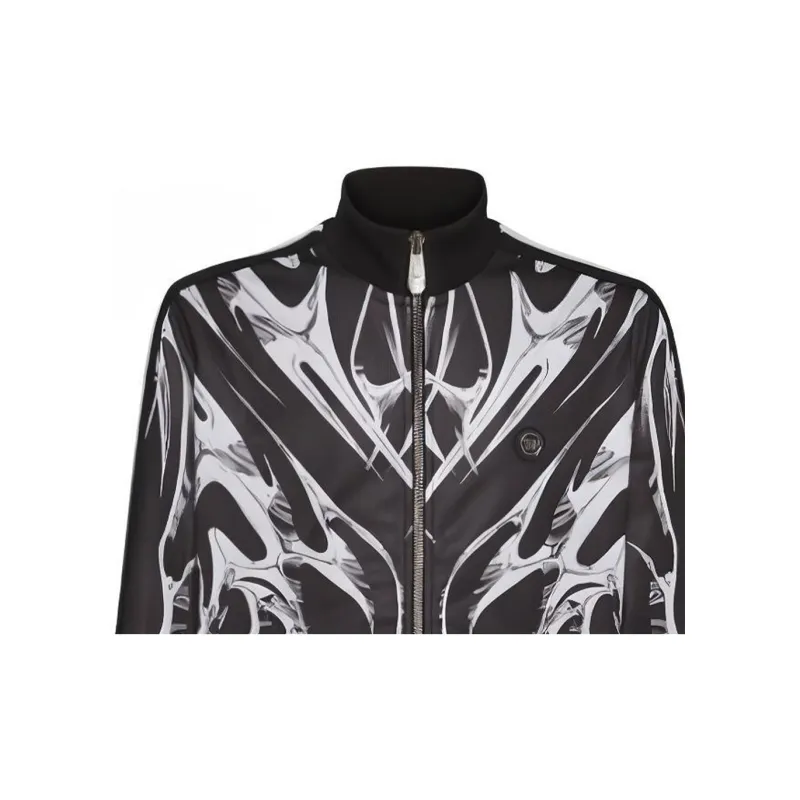 PHILIPP PLEIN Graphic print Zip up Jacket-5