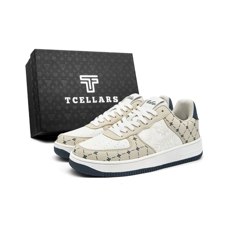 TCELLARS Abrasion Resistant Lightweight Height Increasing Low Top Skateboard Shoes Unisex Exclusive Box-43