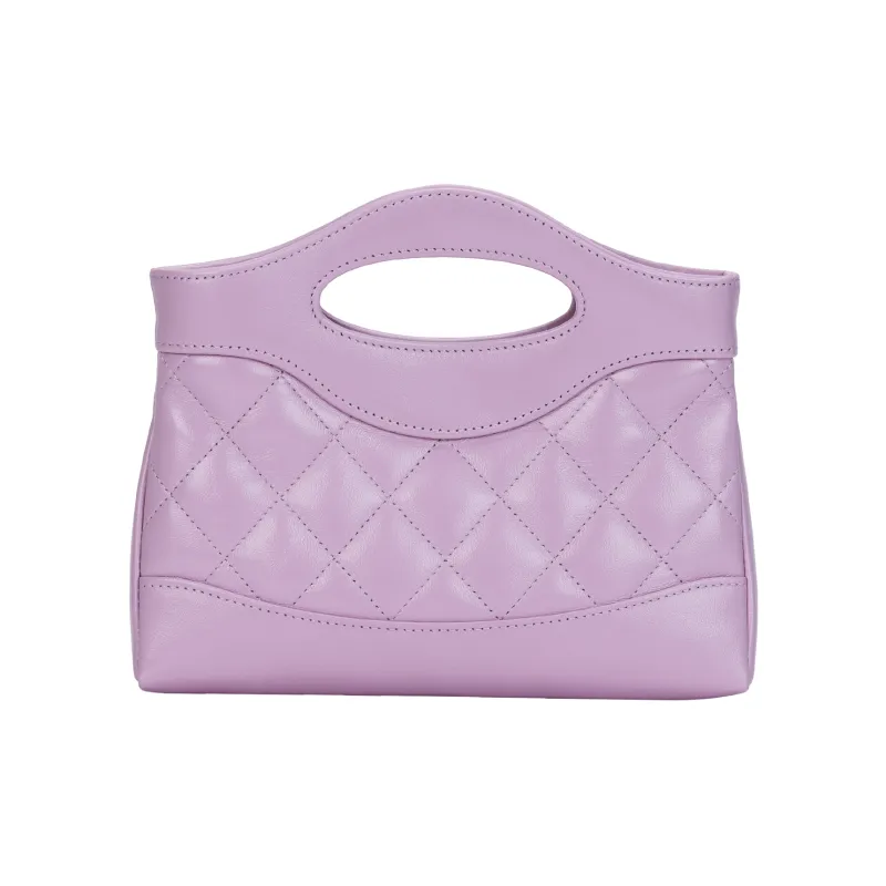 CHANEL Polished Lambskin Chain Handbag, Shoulder Bag, Crossbody Bag Mini Women's Pink Purple-2