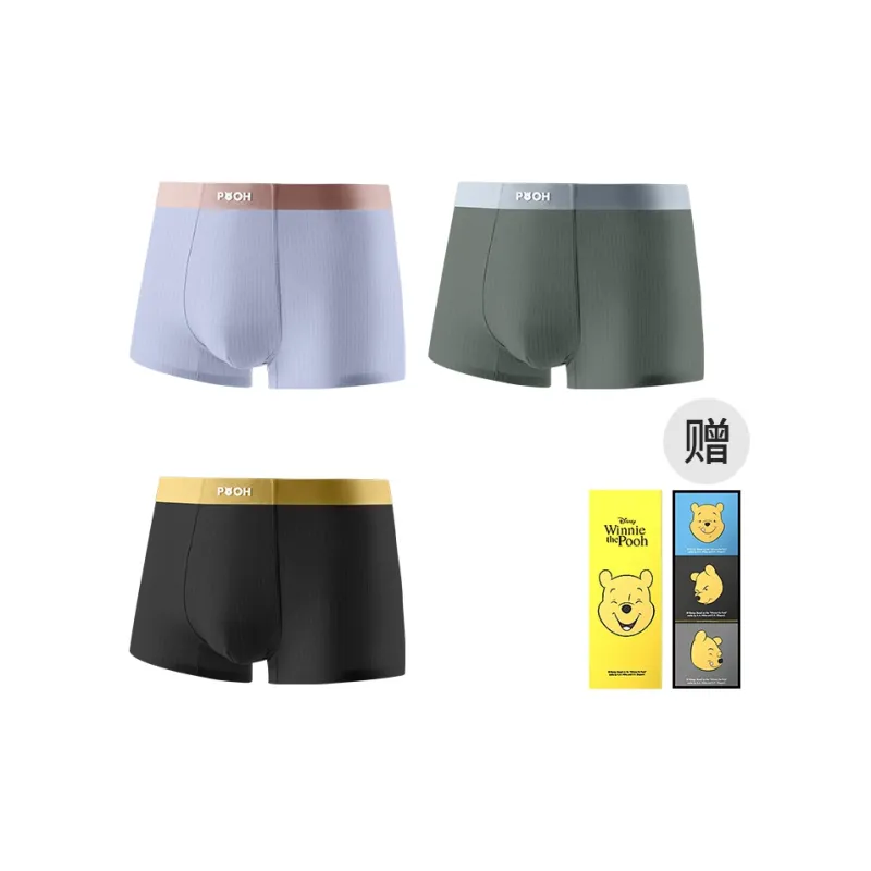 Disney Winnie The Pooh Series Underwear Gift Boxes Men's 3 Pack-0
