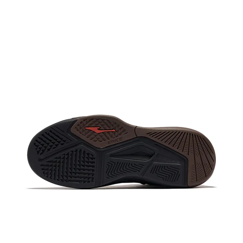 Erke Battery Panda 3V2 Warm Anti Slip And Wear Resistant Low Top Skateboard Shoes Men's Dark Sandalwood With Stone Gray-3