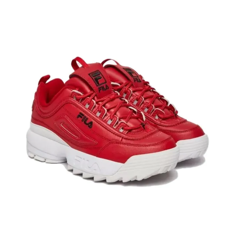 FILA Disruptor 2 Wear-Resistant Slip-Resistant Low-Top Casual Shoes Women's Red-2