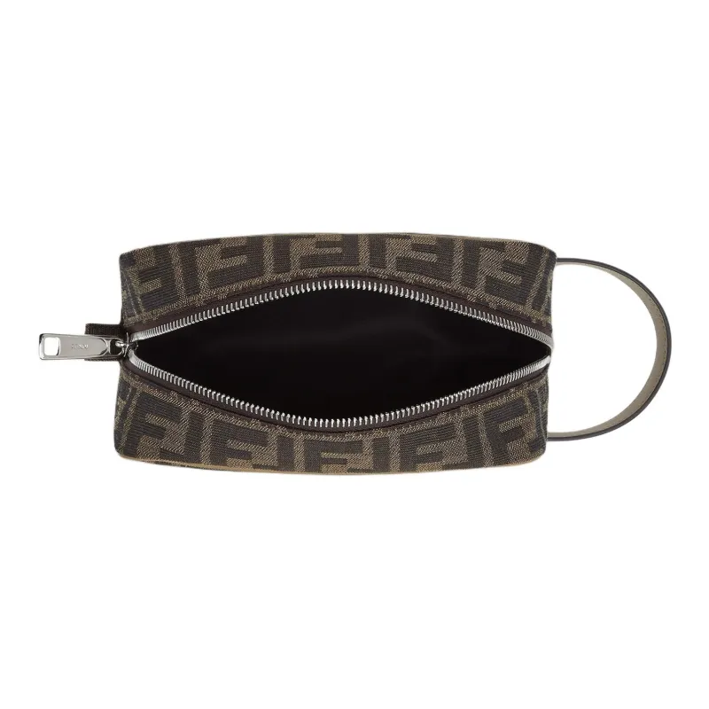 FENDI Polyester Makeup Bag Regular Unisex Brown-2