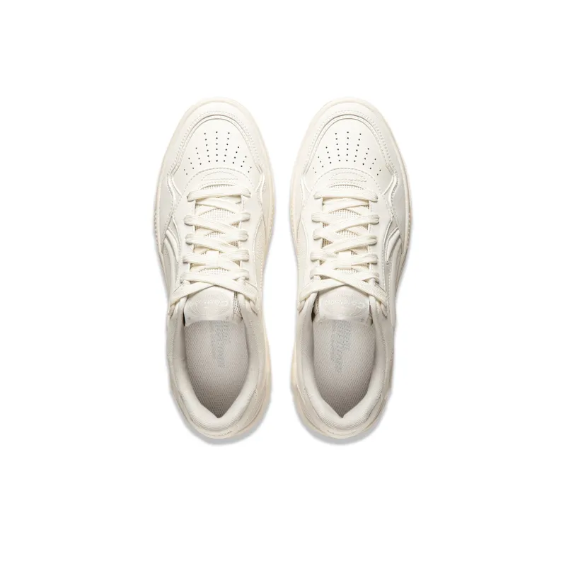 LiNing Common 80s Anti Slip Wear Resistant Low Top Skateboard Shoes Men's Ivory-3