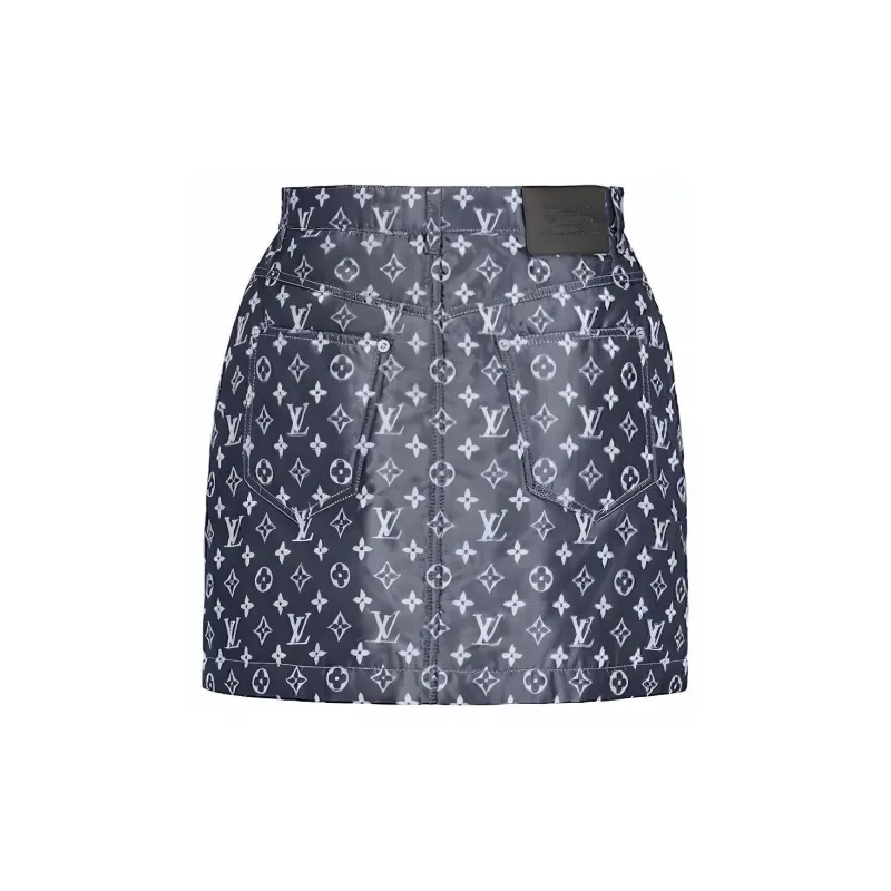 LOUIS VUITTON New Quarterly Products Of LV Casual Short Skirts Women's Black-1