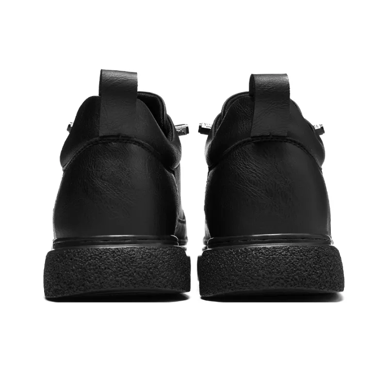 HLA Men's Casual Shoes Men Mid Top Black/Brown-44