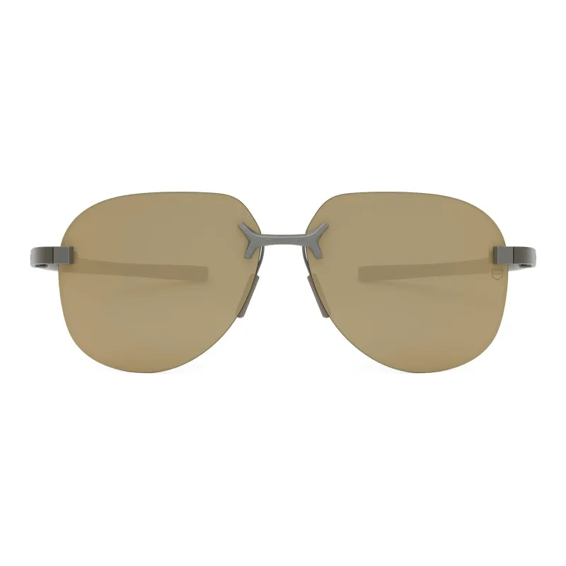 TAG HEUER Oval Sunglasses Men's Gray-1