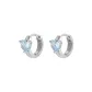 Navy Blue Hoop Earrings 1 Pair Eh-3297.ebA