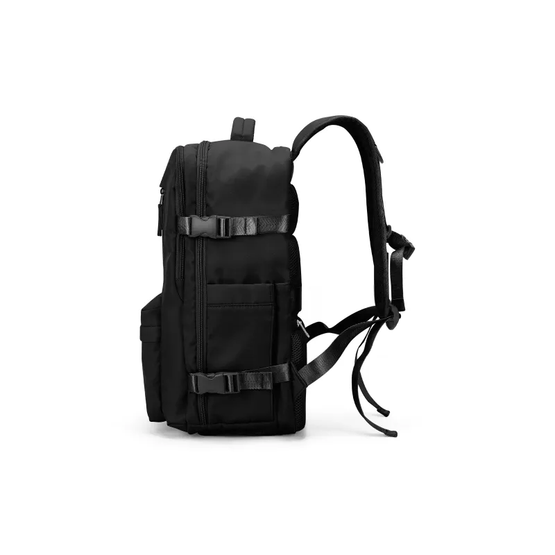 Kawasaki Fabric Backpack Travel Bag Laptop Bag Regular Unisex Black/Ecru/Light Blue-3