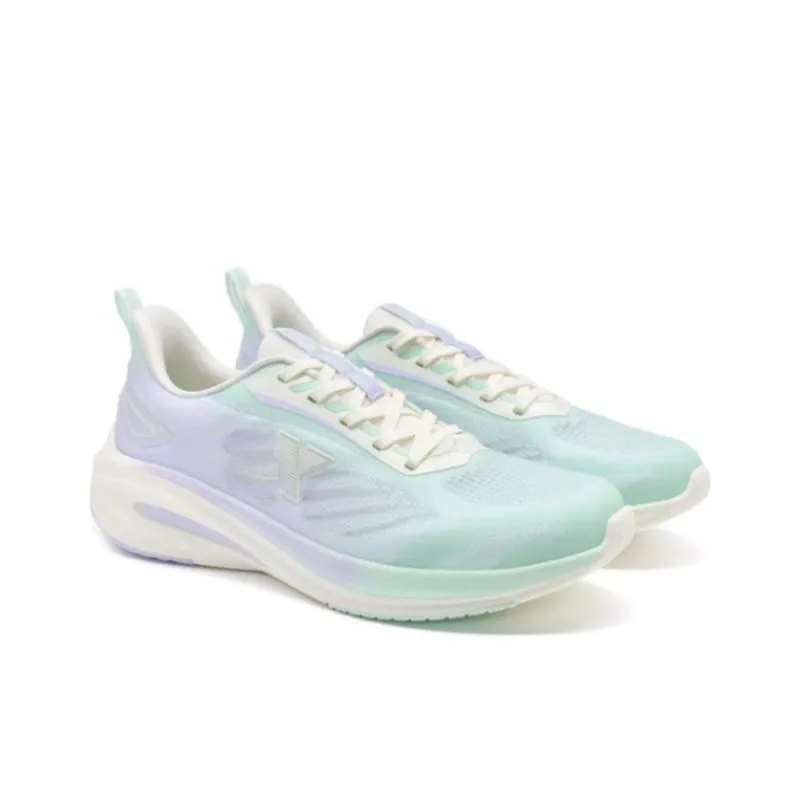 XTEP Anti Slip And Wear Resistant Breathable Low Top Running Shoes Women's Green Purple-3
