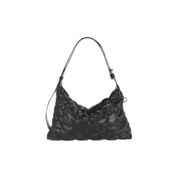 ALICE MARTHA Pure Vegan Leather Shoulder Bag Women's Black