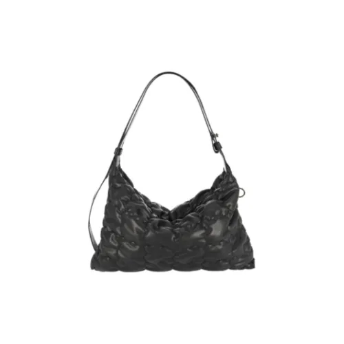 ALICE MARTHA Pure Vegan Leather Shoulder Bag Women's Black