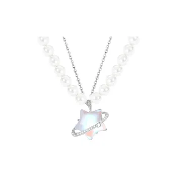 DAISY BEAUTY S925 Silver Pearl Necklaces Women's