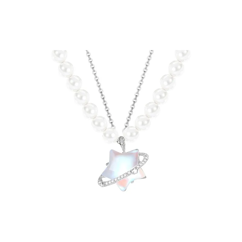 DAISY BEAUTY S925 Silver Pearl Necklaces Women's-0
