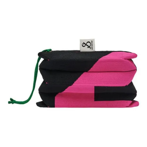 JOSEPH&STACEY Polyester Clutch Unisex Black & Pink