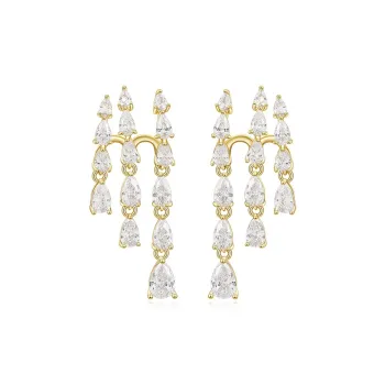 MCK S925 Silver Stud Earrings Women's