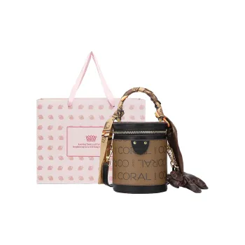 CORALDAISY Synthetic Leather Bucket Bags One Shoulder Handbags Regular Women's Camel