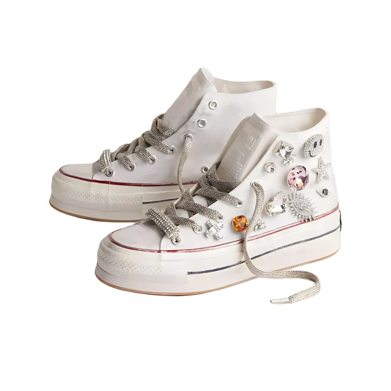 FREE PEOPLE Found Things High-Top Canvas Shoes Women's White-2