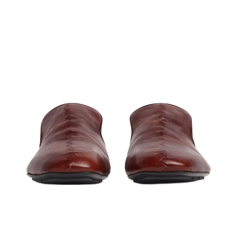 Bottega Veneta Closed Toe Slippers Men's Brown-2