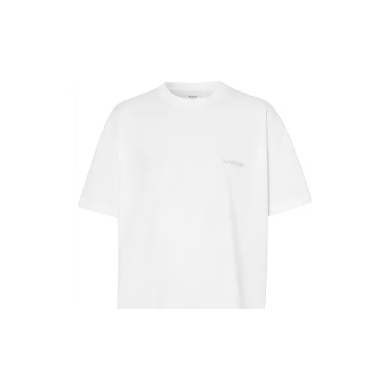 Burberry Drop Shoulder Sleeve T Shirt Women's White-4