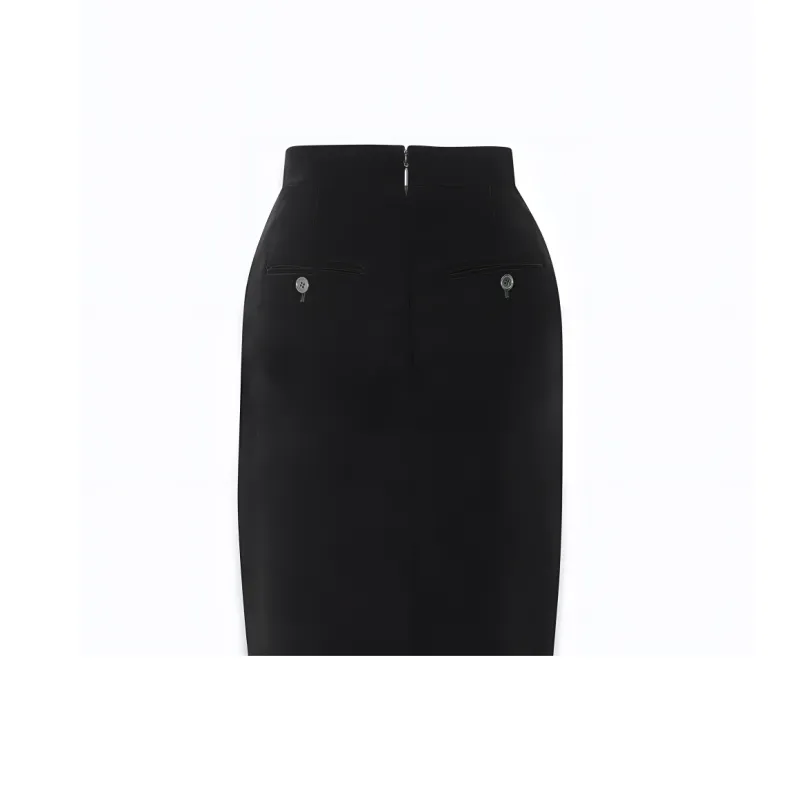 SAINT LAURENT Velvet Mini Pencil Skirt-5