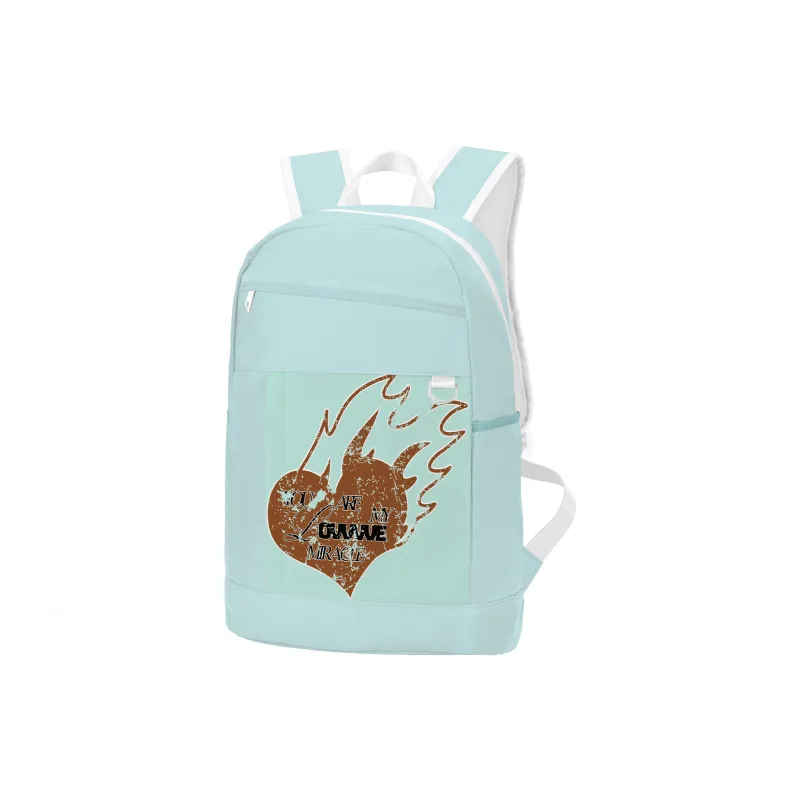 LOVVVVE X TURN UP Collaboration Polyester Backpack Unisex Blue-1