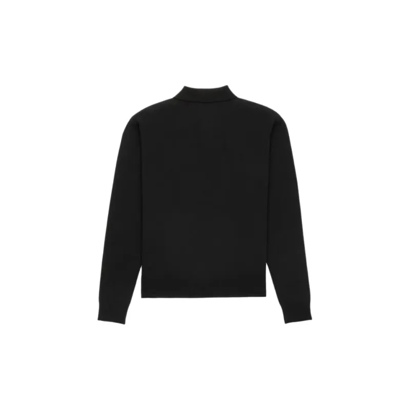 SAINT LAURENT Button Detailed Knitted Polo Shirt-2
