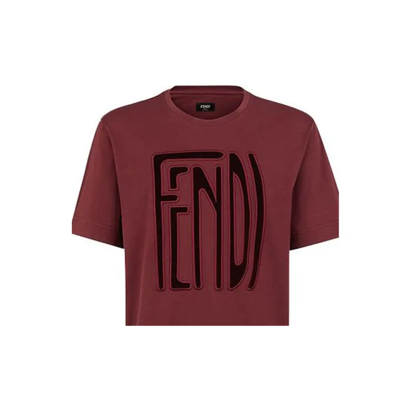 FENDI T Shirts Men Red-3