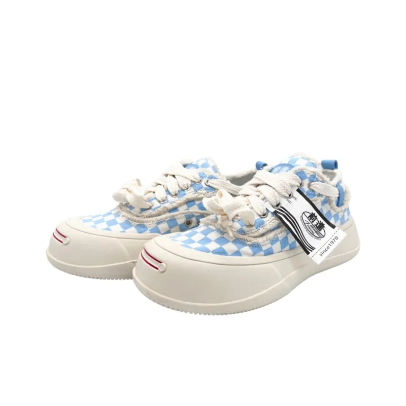 QIANJIN Low Top Casual Shoes Women's Light Blue-1
