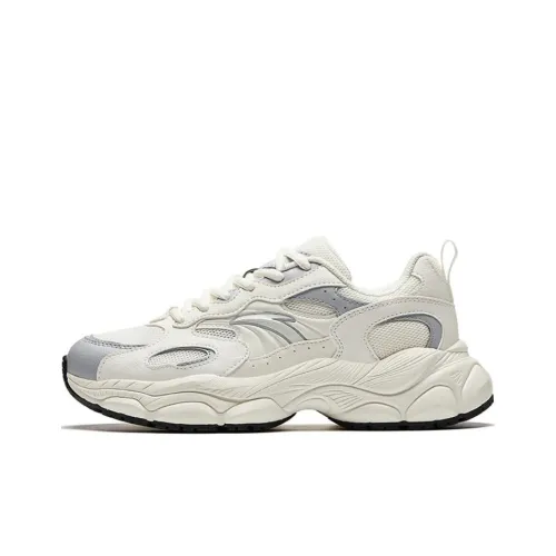 Anta Little Millennium Cushioning Height Increasing Coverage Low Top Casual Shoes Women's White Gray