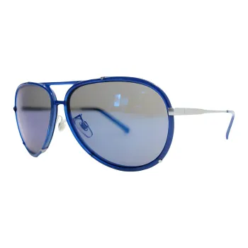 XISILI Acetate Metal Aviator Sunglasses Unisex Blue